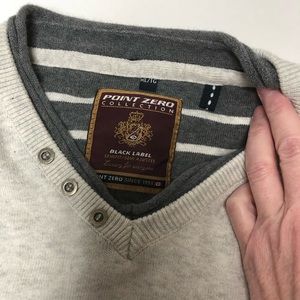 Men's knit sweater with V-neck. XLarge